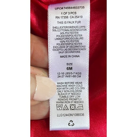 Ruffle Hoodie Floral Embroidery Nordstrom NWT Size 6 Months - Picture 2 of 3